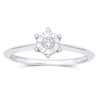 Anello Gazzola Gioielli Donna Solitario fanuk 6 GRIFFES 50/50 in Oro bianco Diamante 0.01 Ct FROX0460-NG - FROX0460-NG